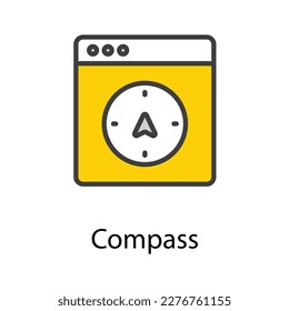 Compass icon design stock illustration