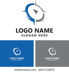 Compass icon design template set 