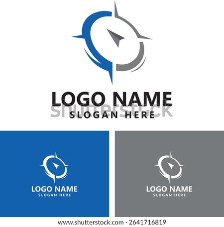 Compass icon design template set 
