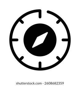 Compass icon design in trendy style