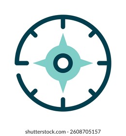 Compass icon design in trendy style