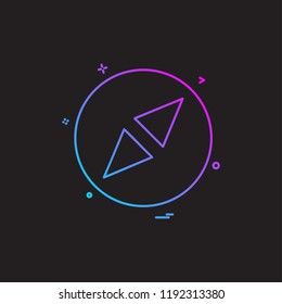 Compass icon design vector 