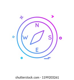 Compass icon design vector
