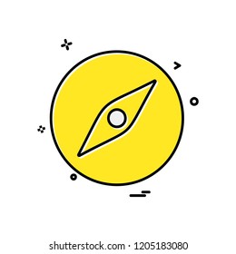 Compass icon design vector