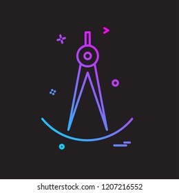 Compass icon design vector