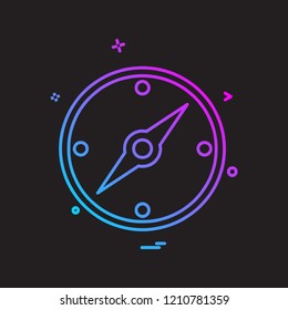Compass icon design vector
