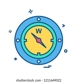 Compass icon design vector