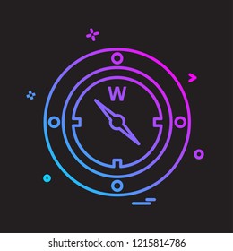 Compass icon design vector