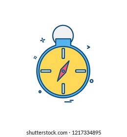 Compass icon design vector