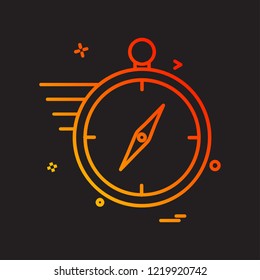 Compass icon design vector 