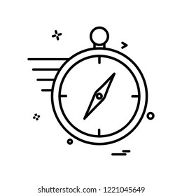 Compass icon design vector 