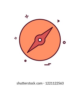 Compass icon design vector