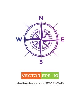 Compass Icon design vector eps10 file 