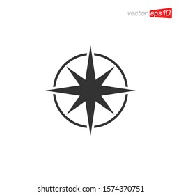 Compass Icon Design Vector Template