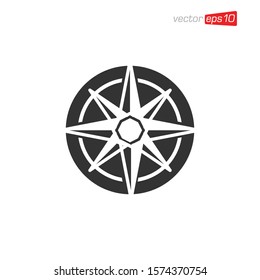 Compass Icon Design Vector Template