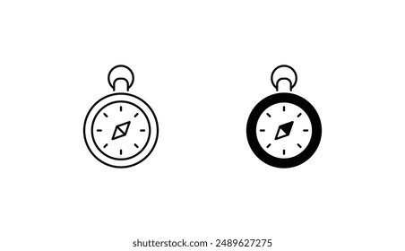Compass icon design with white background stock illustration