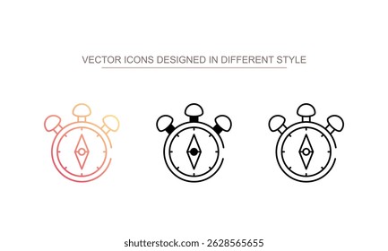 Compass icon design with white background stock illustration