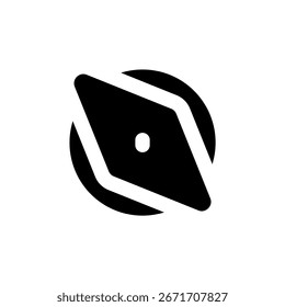 Compass icon is designed in an easily recognizable style. It's suitable for a variety of visual needs, such as digital media or other graphic design projects