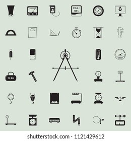 compass icon. Detailed set of Measuring Elements icons. Premium quality graphic design sign. One of the collection icons for websites, web design, mobile app on colored background