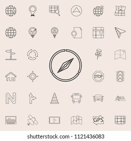 compass icon. Detailed set of navigation icons. Premium quality graphic design sign. One of the collection icons for websites, web design, mobile app on colored background