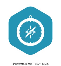 Compass icon. The device for determining the cardinal directions. Vector illustration in simple flat style isolated on white background for design and web.