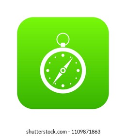 Compass icon digital green for any design isolated on white vector illustration