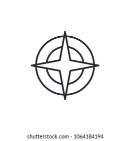 Compass icon. Direction symbol modern, simple, vector, icon for website design, mobile app, ui. Vector Illustration