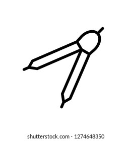 Compass Icon. Drawing Tool Vector Illustration.
