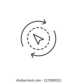 compass icon. Element of business icon for mobile concept and web apps. Thin line compass icon can be used for web and mobile