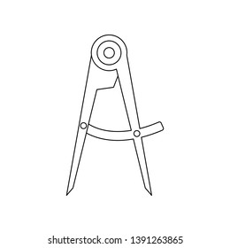  compass icon. Element of construction tools for mobile concept and web apps icon. Outline, thin line icon for website design and development, app development
