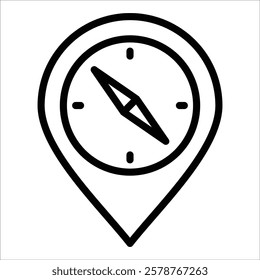 Compass Icon Element For Design