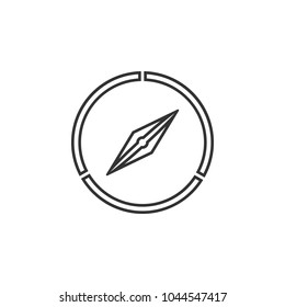 compass icon. Element of navigator signs for mobile concept and web apps. Thin line  icon for website design and development, app development. Premium icon on white background