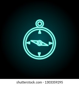 Compass icon. Elements of Logistics in neon style icons. Simple icon for websites, web design, mobile app, info graphics