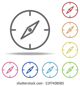 compass icon. Elements of Navigation in multi colored icons. Simple icon for websites, web design, mobile app, info graphics