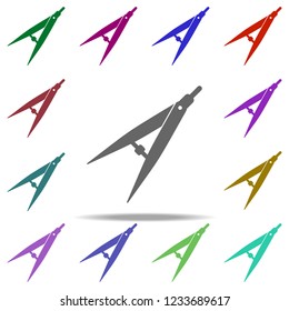compass icon. Elements of University life in multi color style icons. Simple icon for websites, web design, mobile app, info graphics