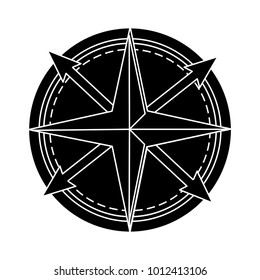 compass icon - flat icon