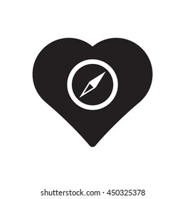  Compass  icon. Flat design.