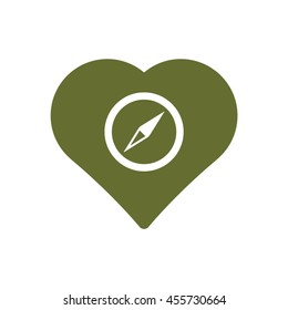  Compass  icon. Flat design.
