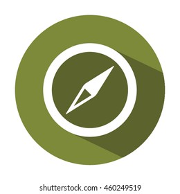  Compass  icon. Flat design.