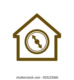  Compass  icon. Flat design.