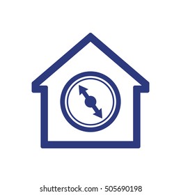  Compass  icon. Flat design.