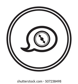  Compass  icon. Flat design.