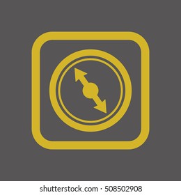  Compass  icon. Flat design.