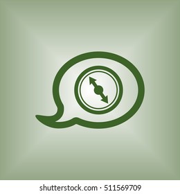  Compass  icon. Flat design.