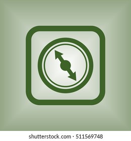  Compass  icon. Flat design.