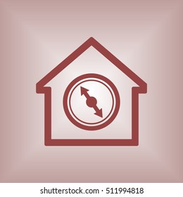  Compass  icon. Flat design.