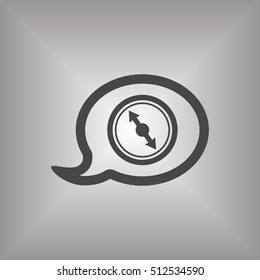  Compass  icon. Flat design.