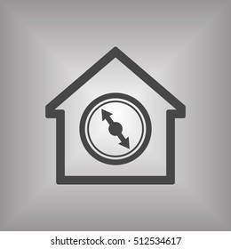  Compass  icon. Flat design.