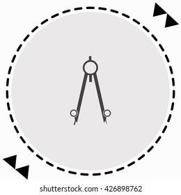 Compass icon Flat Design. Isolated Illustration.