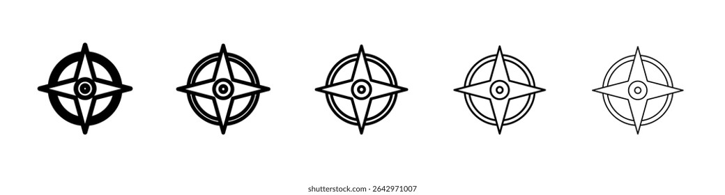 compass icon Flat design on isolated background